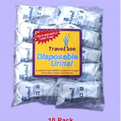 Travelloo (TravelJohn) Disposable Urinal 10  & 5 Packs